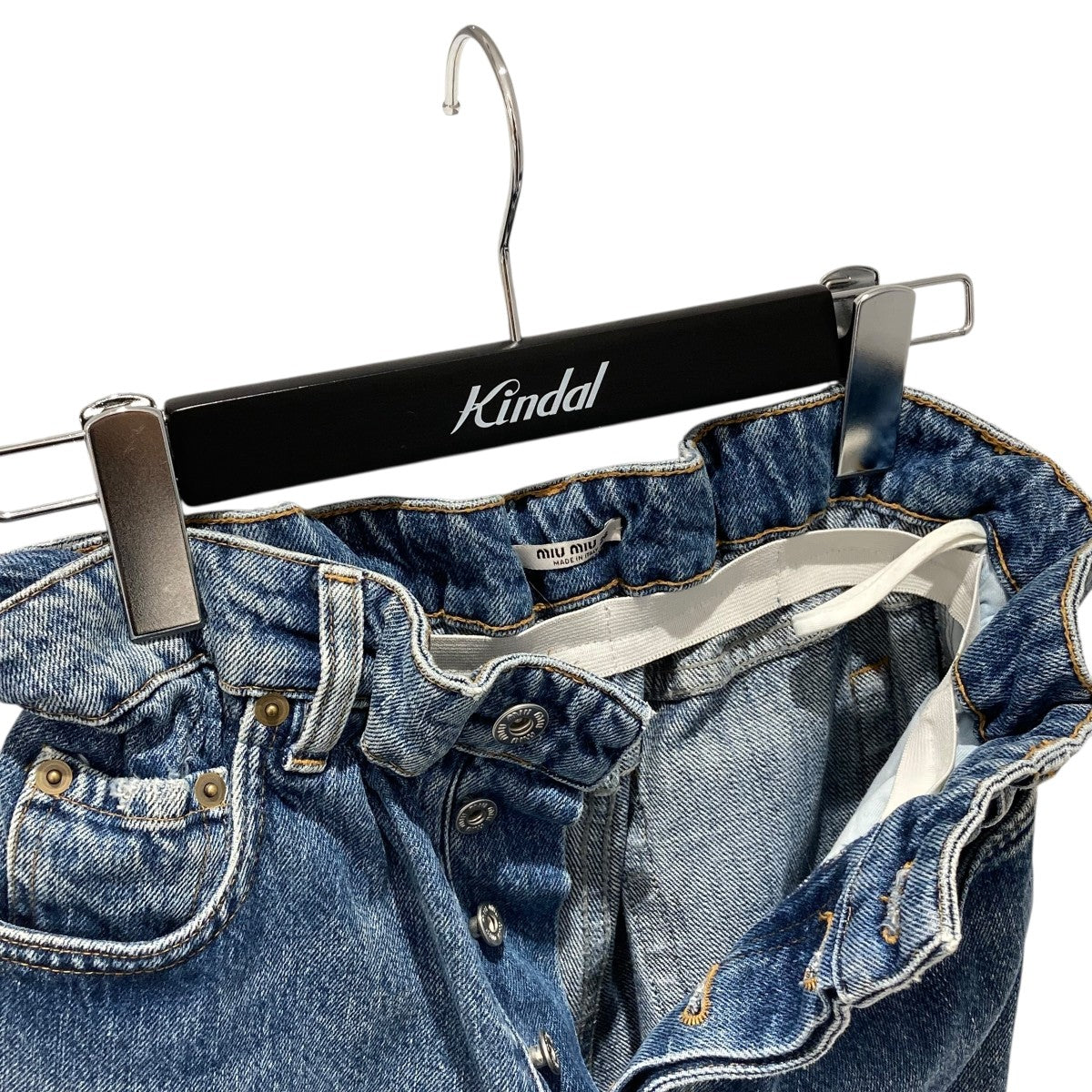 パンツ 24SS MIUMIU Iconic Gathered Denim パンツ 24SS MIUMIU Iconic Gathered Denim