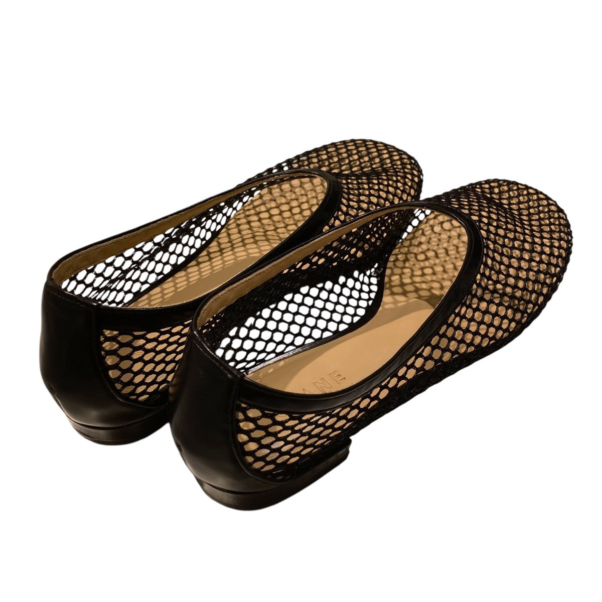 CLANE MESH OBLIQUE TOE FLAT SHOES 古着・中古-2枚目のアイテム画像