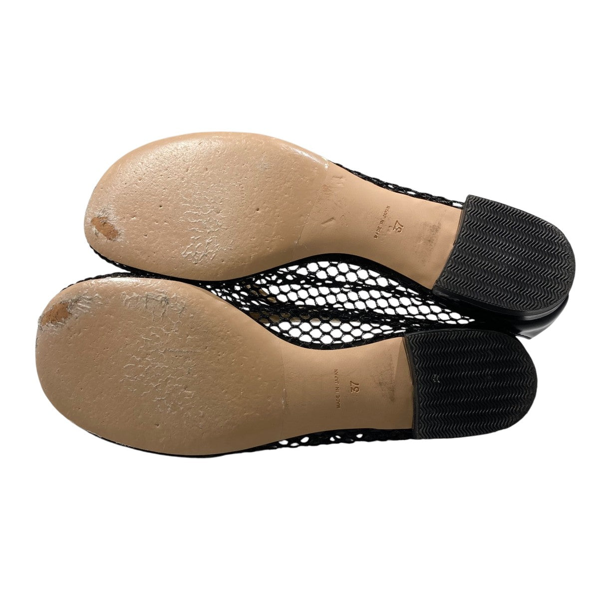 CLANE MESH OBLIQUE TOE FLAT SHOES 古着・中古-3枚目のアイテム画像