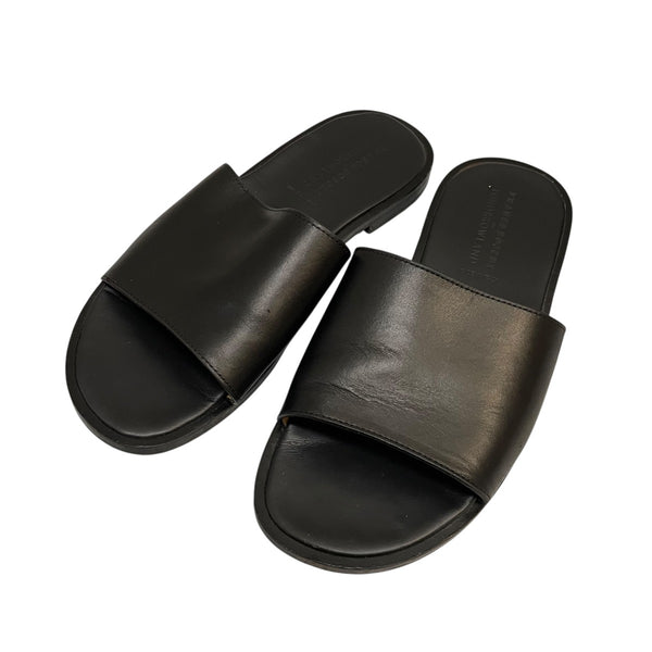 FRANCO BOSCHI×TOMORROWLAND レザーシャワーサンダル ブラック サイズ