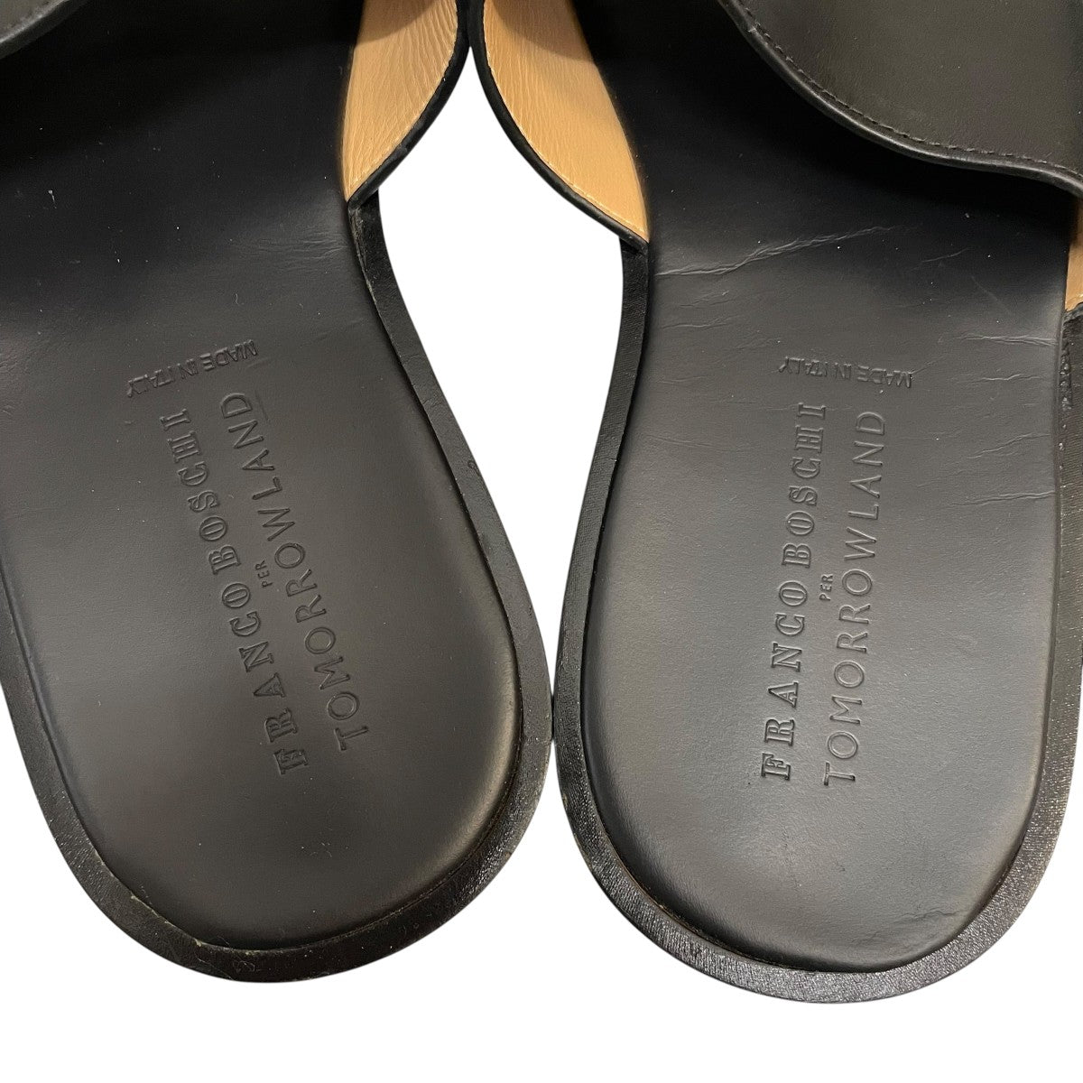 FRANCO BOSCHI×TOMORROWLAND レザーシャワーサンダル 古着・中古-5枚目のアイテム画像