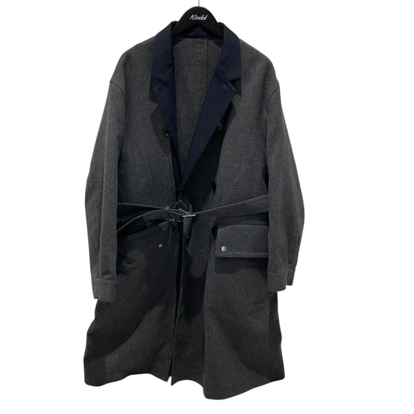 sacai(サカイ) WOOL MELTON COATベルト付きウールメルトンコート22