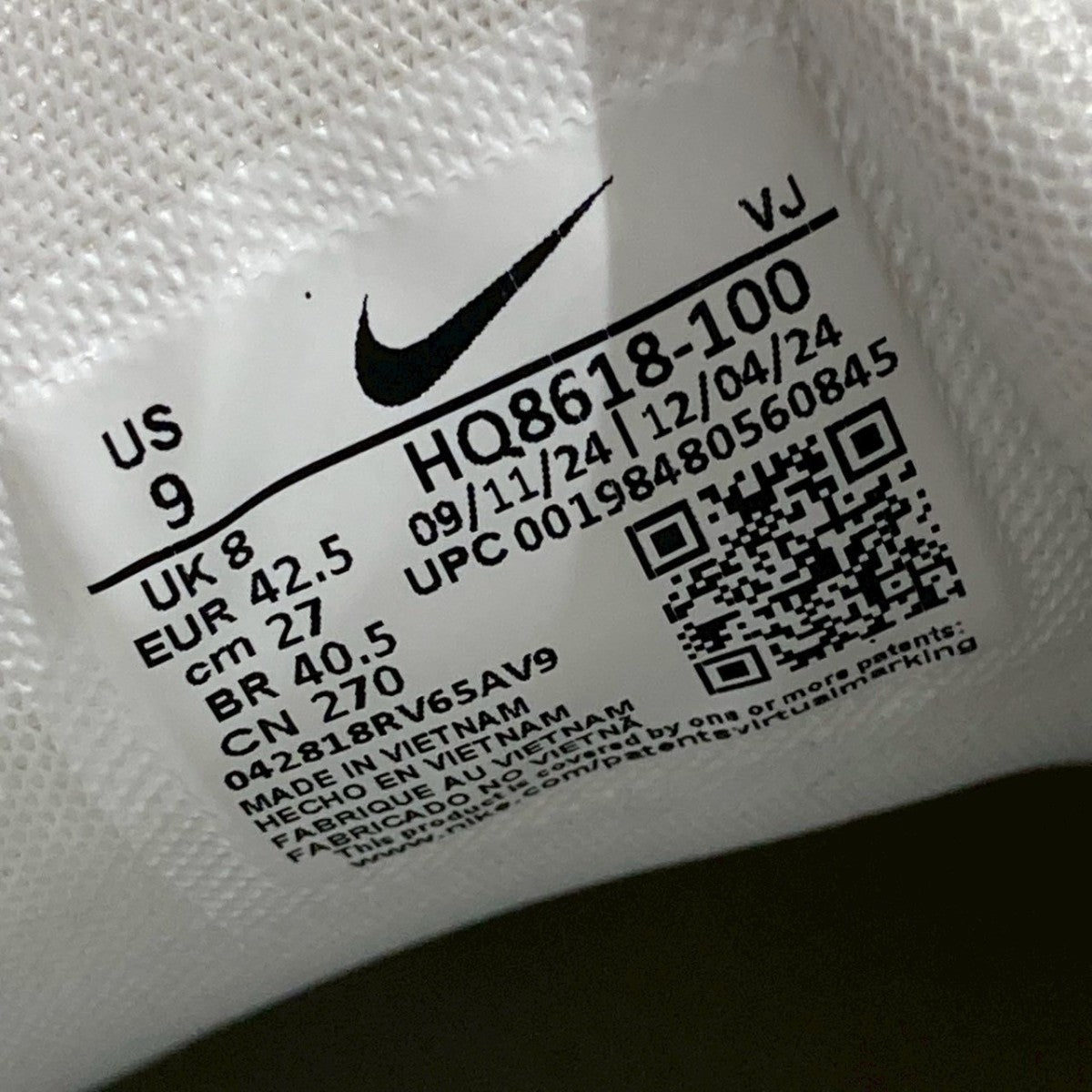 sacai×NIKE Zegamadome Summit Whiteスニーカー ホワイト サイズ 27cm