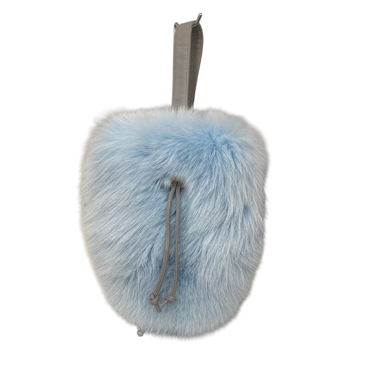 【限定】LUDLOW ラドロー フォックスファー バッグ ブルー LUDLOW(ラドロー) ファー ハンドバッグ スカイブルー｜【公式