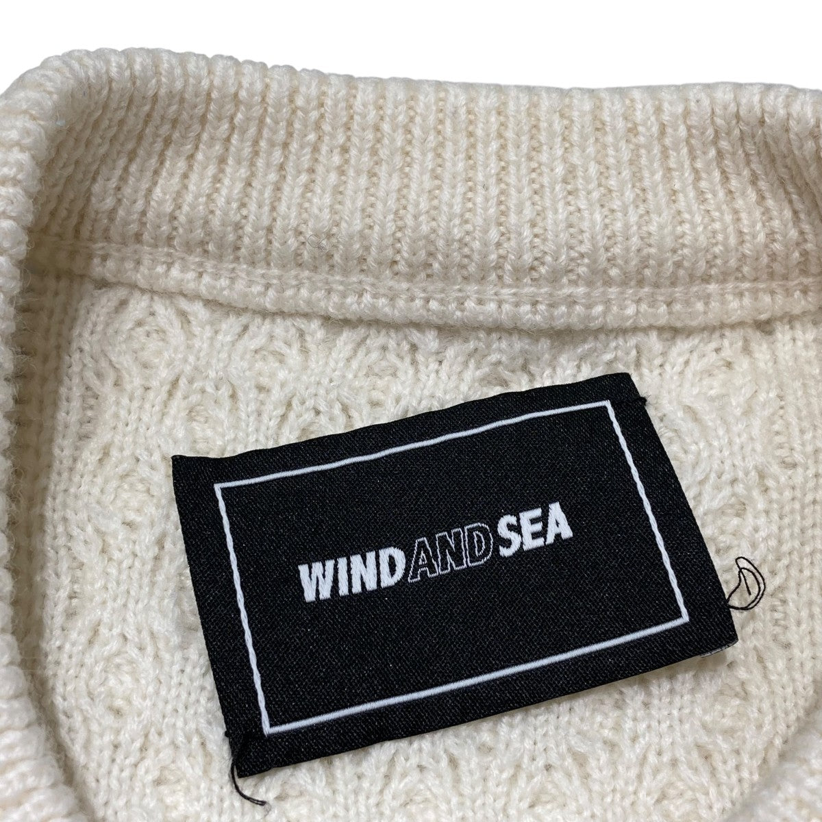 WIND AND SEA / ニット・セーター(厚手)/L/ウール/ブラック/無地/WDS-OWKN-23-Q2-KN-02 WIND AND SEA(ウィンダンシー) クルーネックニットWDS-OWKN-23-Q2-KN