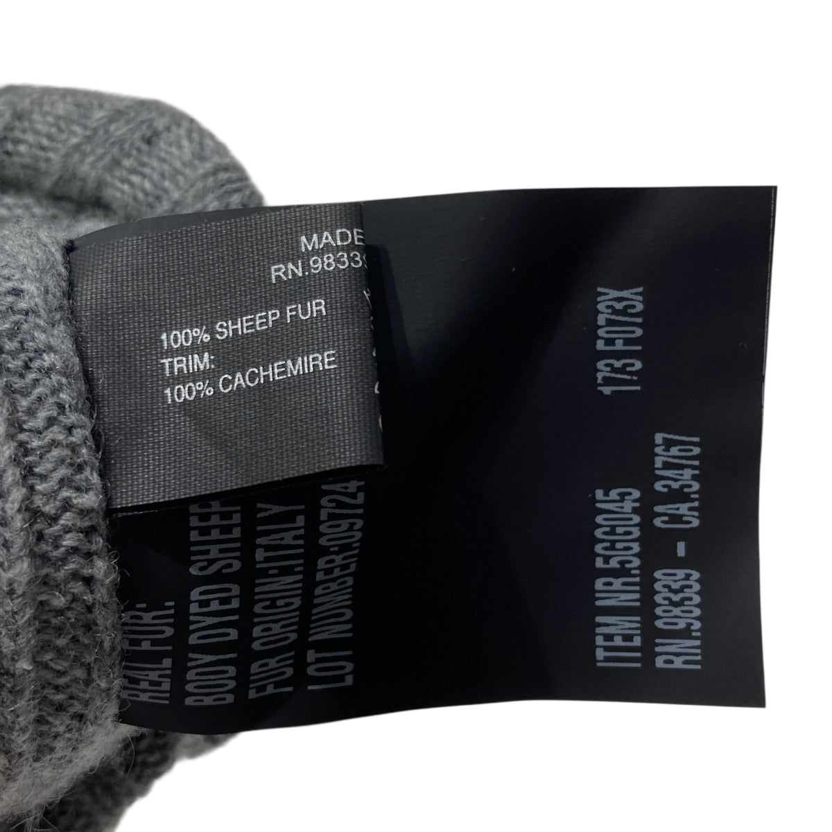 MIU MIU(ミュウミュウ) ファー手袋 ライトグレー サイズ 7｜【公式