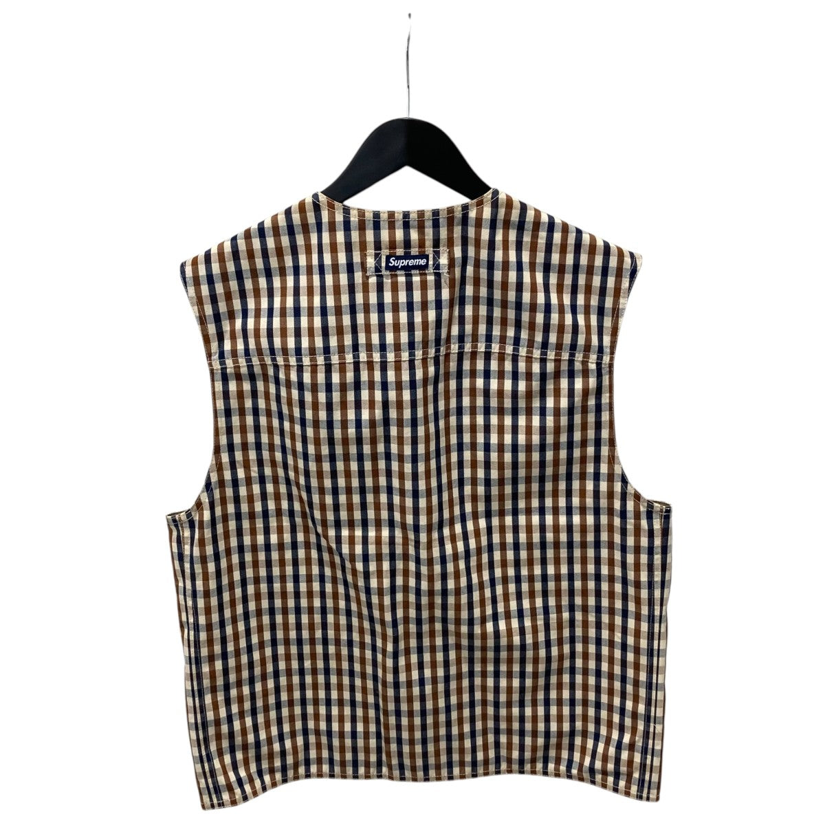 Supreme×Aquascutum 16AWWaterproof Utility Vestチェックベスト 古着・中古-2枚目のアイテム画像