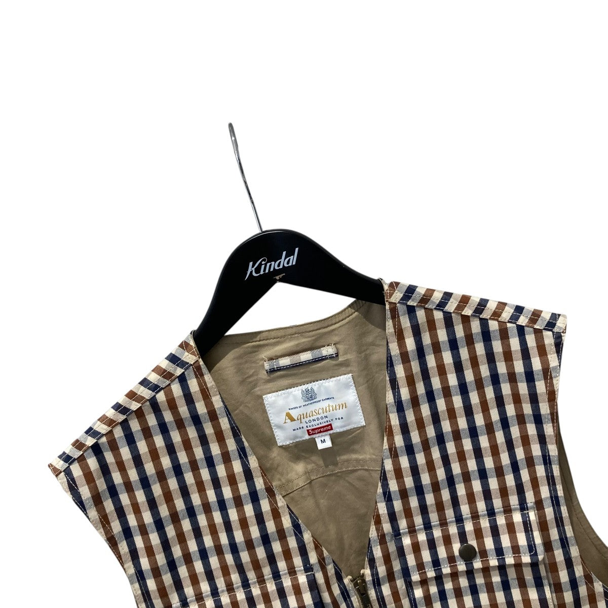 Supreme×Aquascutum 16AWWaterproof Utility Vestチェックベスト 古着・中古-3枚目のアイテム画像