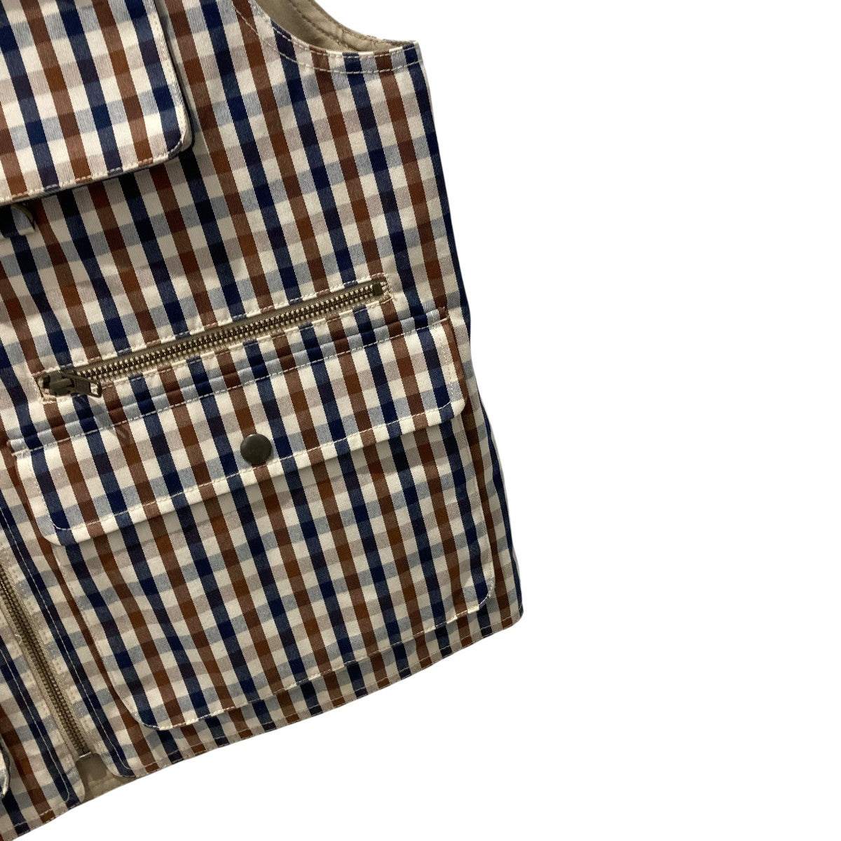 Supreme×Aquascutum 16AWWaterproof Utility Vestチェックベスト 古着・中古-4枚目のアイテム画像