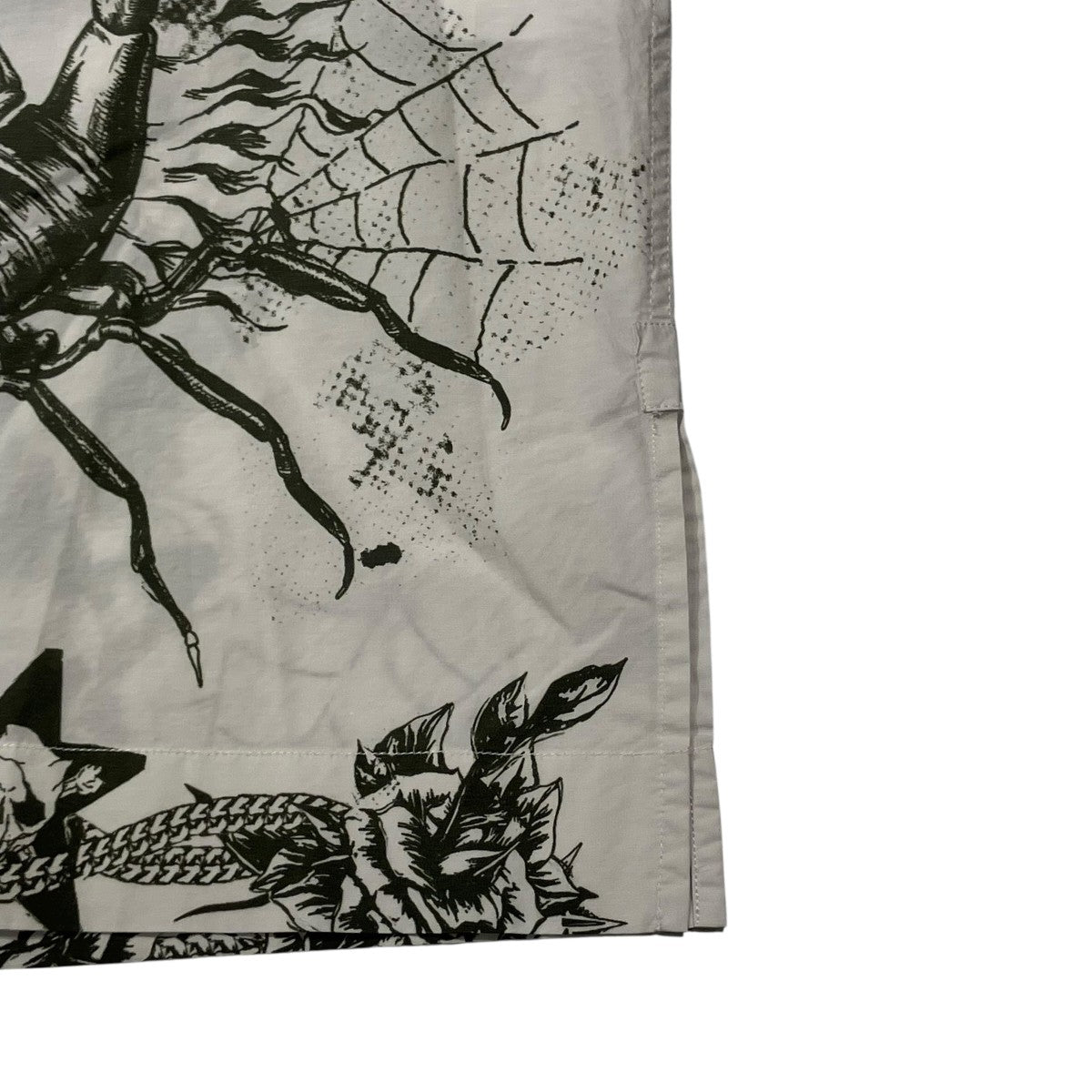GIVENCHY Tattoo Print Zipped Logo Shirt半袖ジップアップシャツBM60PK13R6 古着・中古-5枚目のアイテム画像