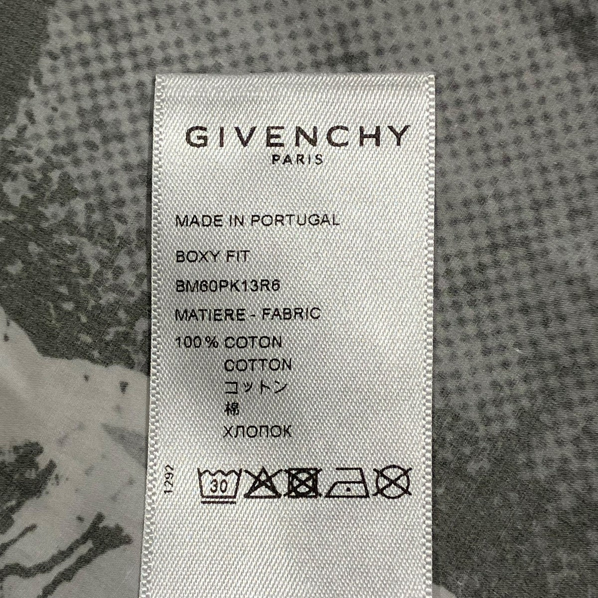 GIVENCHY Tattoo Print Zipped Logo Shirt半袖ジップアップシャツBM60PK13R6 古着・中古-7枚目のアイテム画像