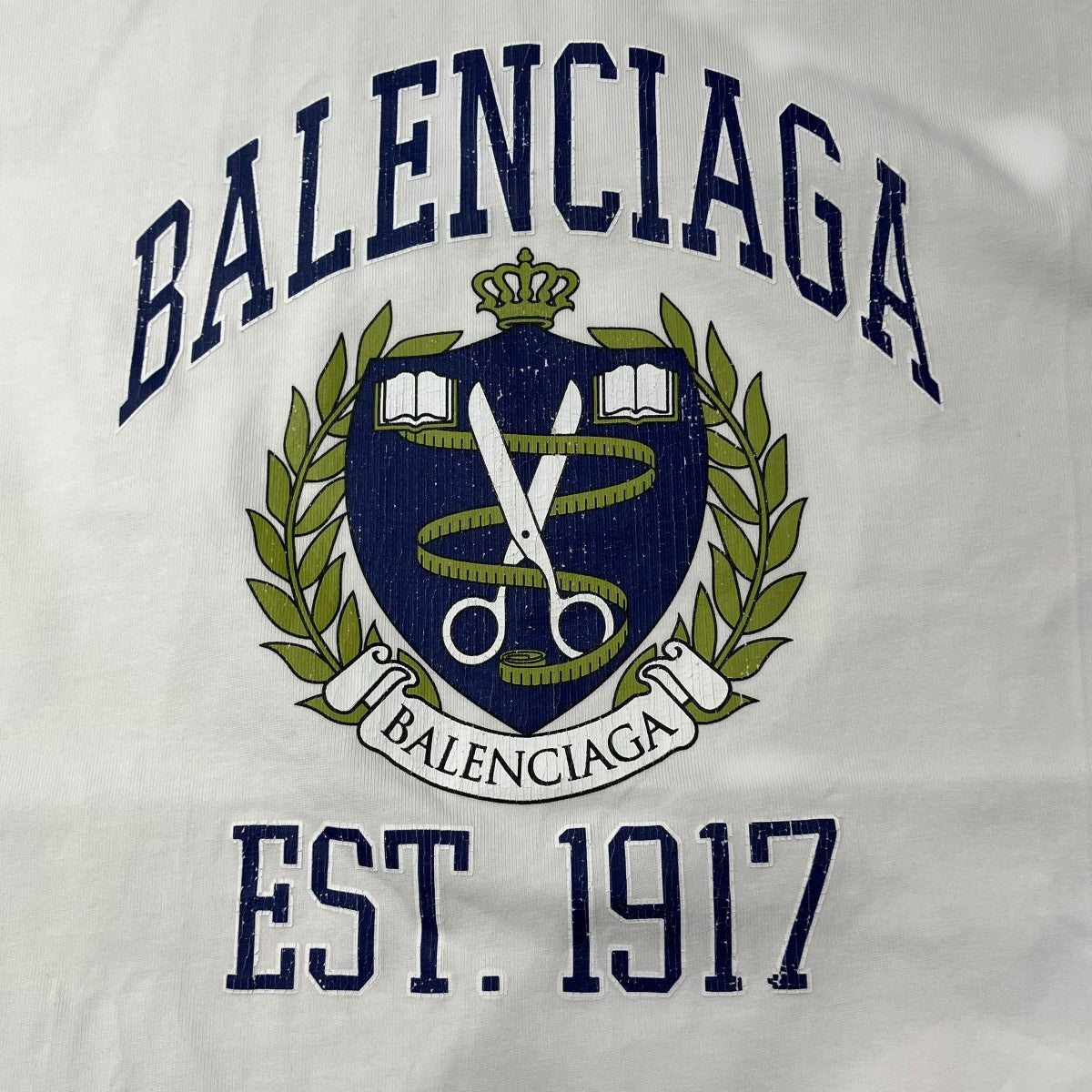 BALENCIAGA カレッジロゴクルーネック半袖カットソー612966 古着・中古-6枚目のアイテム画像