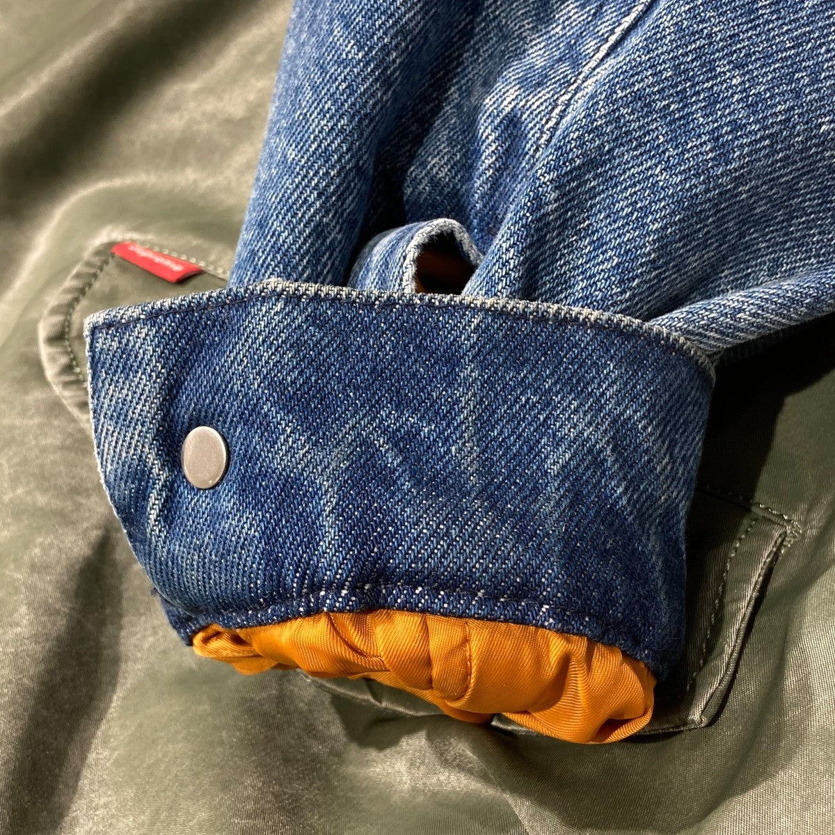 Supreme(シュプリーム) 23SSDenim Sleeve MA-1MA-1ジャケット オリーブ