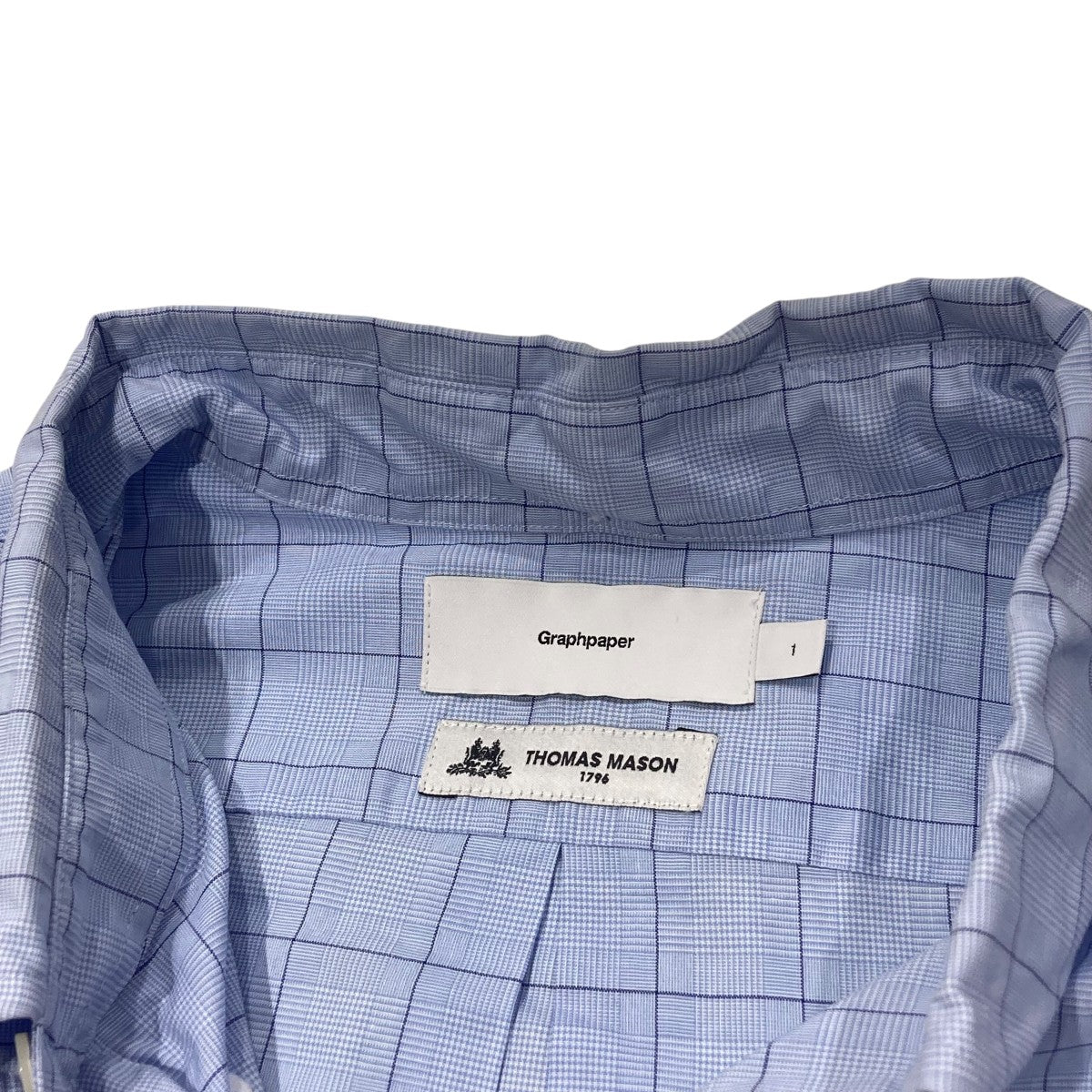 Graphpaper ThomasMason L S B．D Box Shirtチェックシャツ 古着・中古-5枚目のアイテム画像