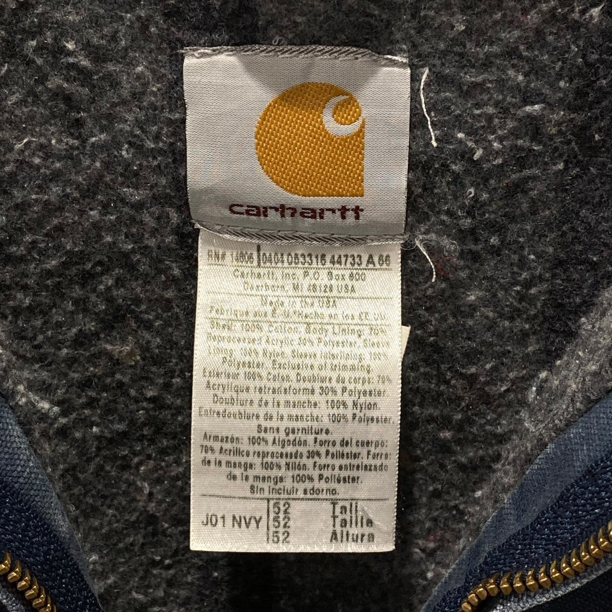 carhartt カーハートデトロイトジャケット　6BLJ 裏ブランケット CarHartt(カーハート) 裏ブランケットデトロイトジャケット