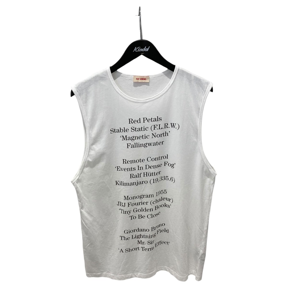 RAF SIMONS ノースリーブTシャツ201-146a 古着・中古-1枚目のアイテム画像