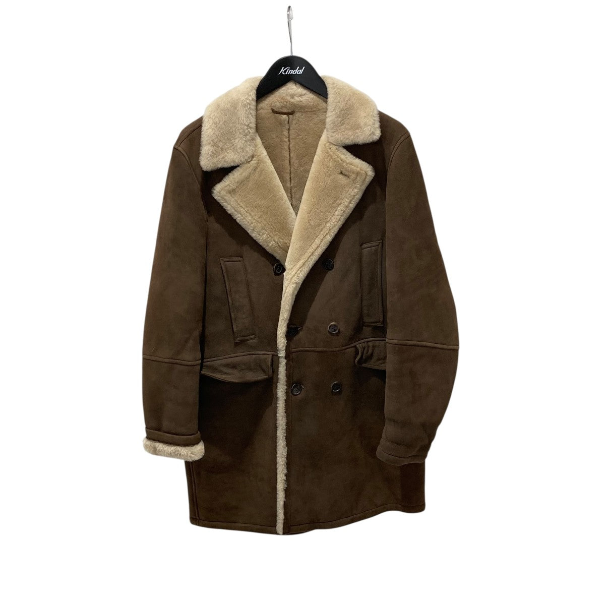 EMMETI ムートンコート ブラウン46 EMMETI(エンメティ) ムートンレザーダブルコート ブラウン サイズ 46