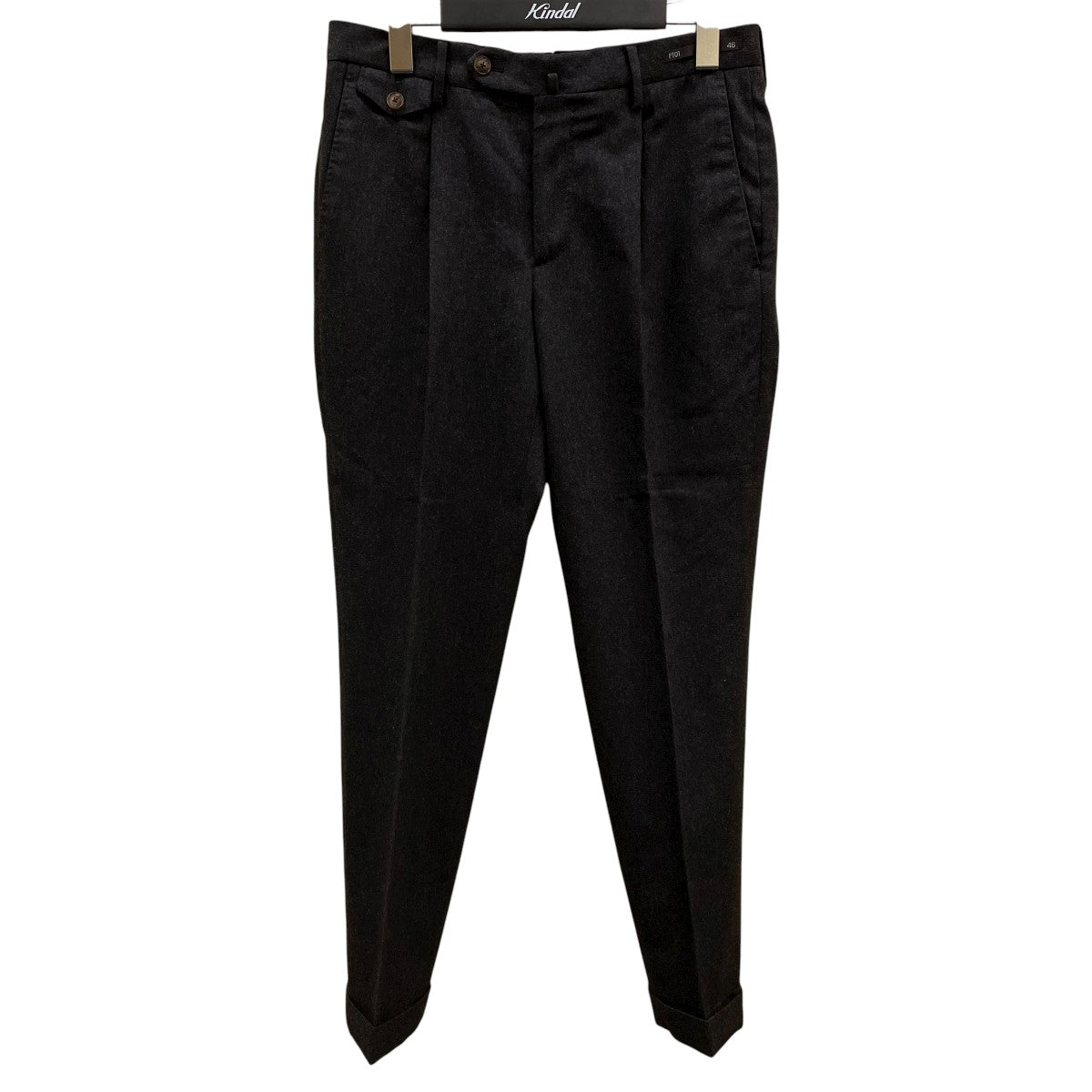 【極美品】PT Trino 1タック　ブラックスラックスGentlemanFit PT01(ピーティーゼロウーノ) GENTLEMAN FIT ウール ストレッチ 1
