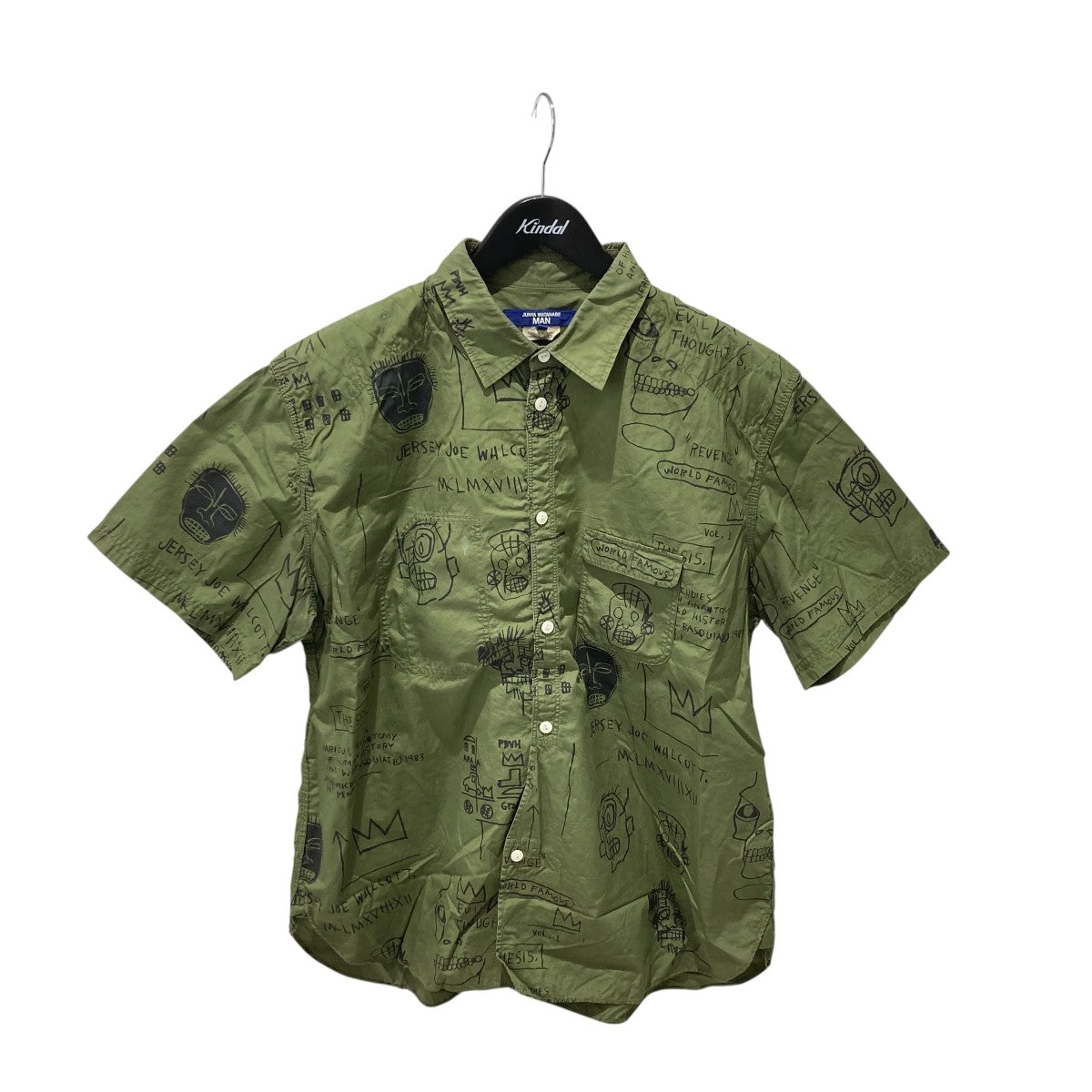 JUNYA WATANABE MAN 綿ブロードプリント Jean-Michel Basquiat半袖シャツWK-B023 古着・中古-1枚目のアイテム画像