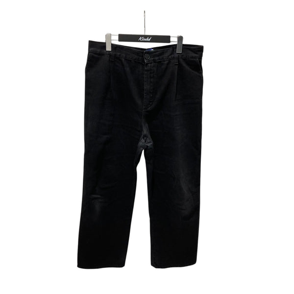 Cristaseya(クリスタセヤ) BLACK DENIM PLEATED TROUSERSデニムパンツ