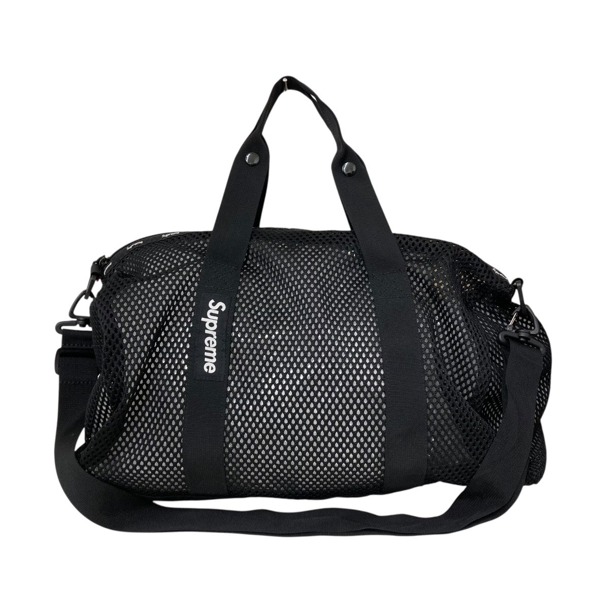 Supreme(シュプリーム) mesh duffle bag 23sメッシュバッグ ブラック