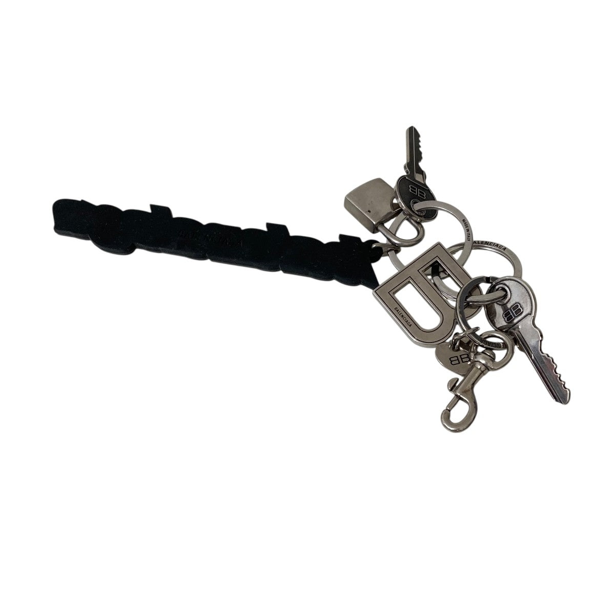 BALENCIAGA バレンシアガ KIT キーチャーム ブラック BALENCIAGA】マルチカラー KIT キーリング ロゴ 鍵 (BALENCIAGA/財布