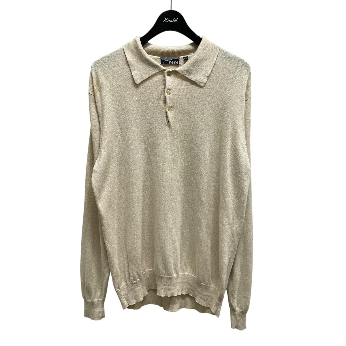 HEINE コットンシルクニットポロ 古着・中古-1枚目のアイテム画像