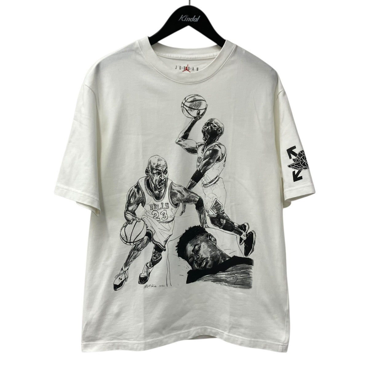 JORDAN BRAND×Off-White JORDAN BRAND AS M J OW SS TOP WHITE 20HO-STシャツDB4301-100 古着・中古-1枚目のアイテム画像