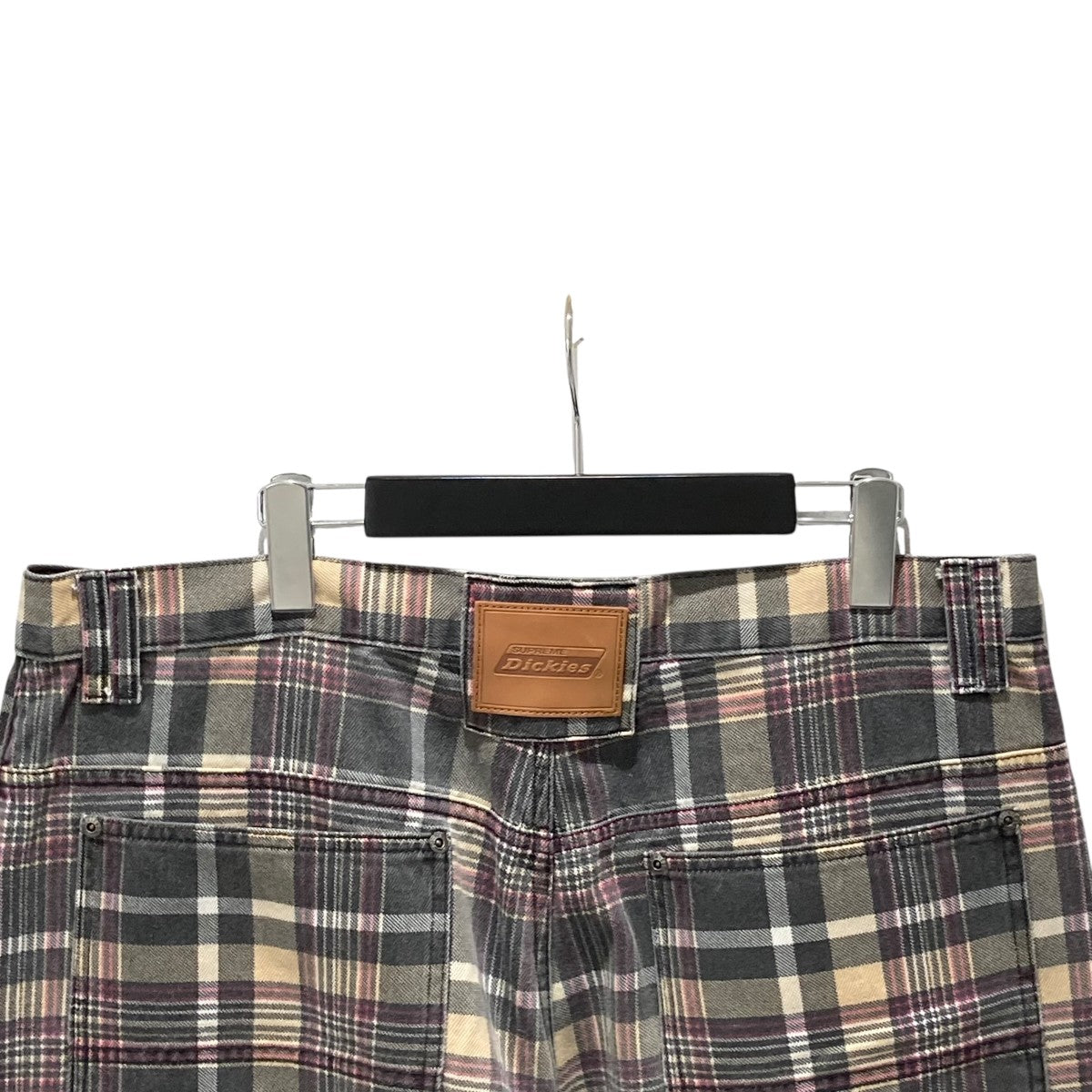 Supreme×Dickies double knee baggy jeanチェックダブルニーパンツ