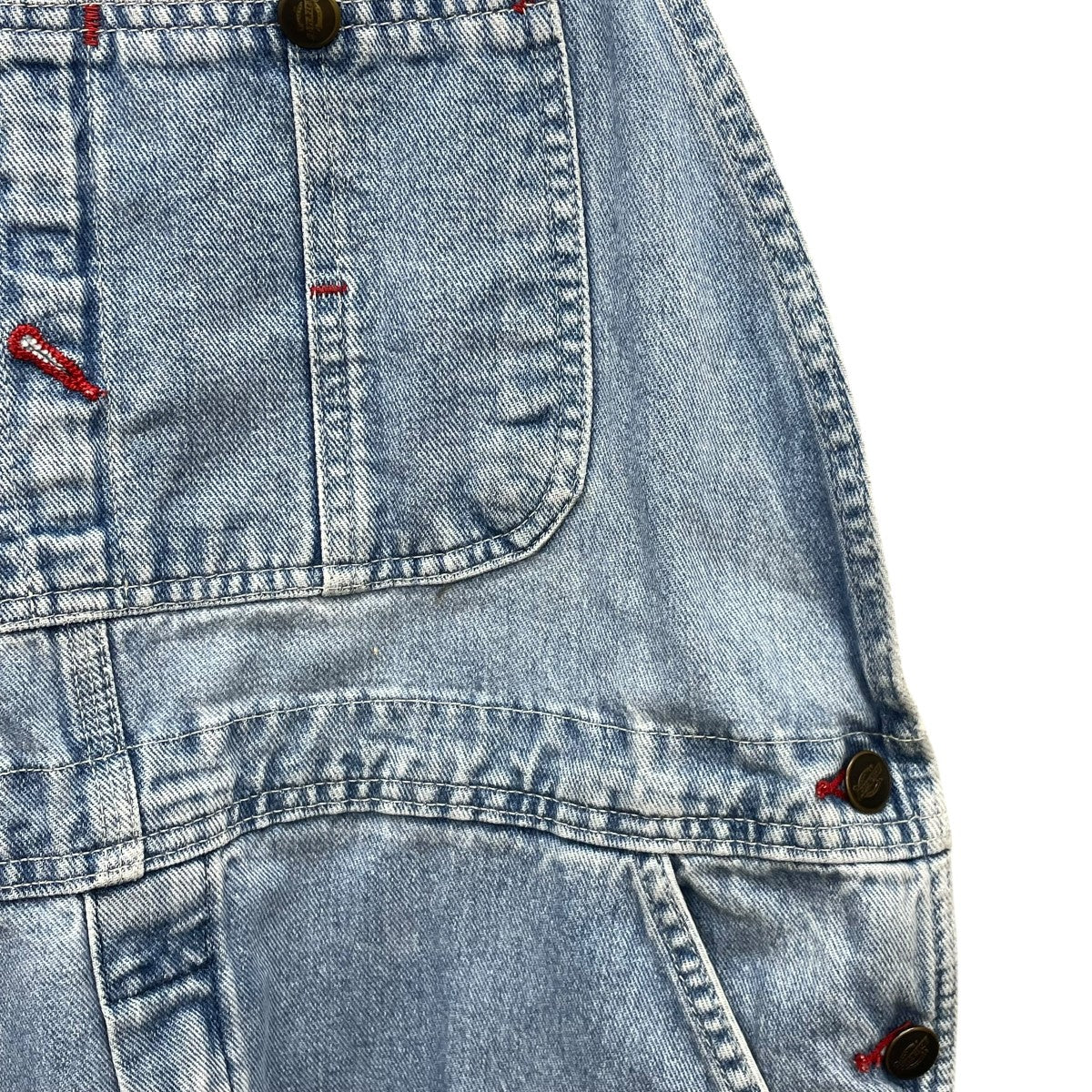 Dickies デニムオーバーオール8396SNB 古着・中古-4枚目のアイテム画像