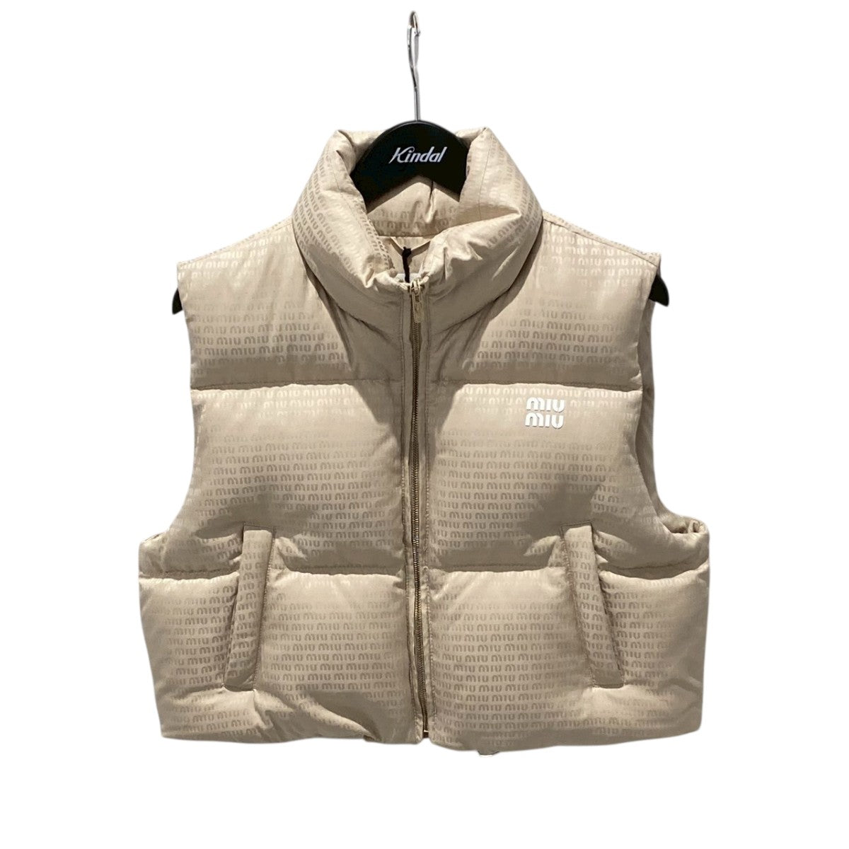 MIU MIU 24AWGoose Down Vest Desert BeigeダウンベストML1070 古着・中古-1枚目のアイテム画像