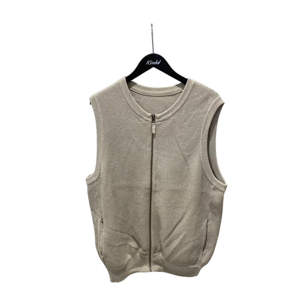 crepuscule(クレプスキュール) Moss Stitch Zip Vestニットベスト2201