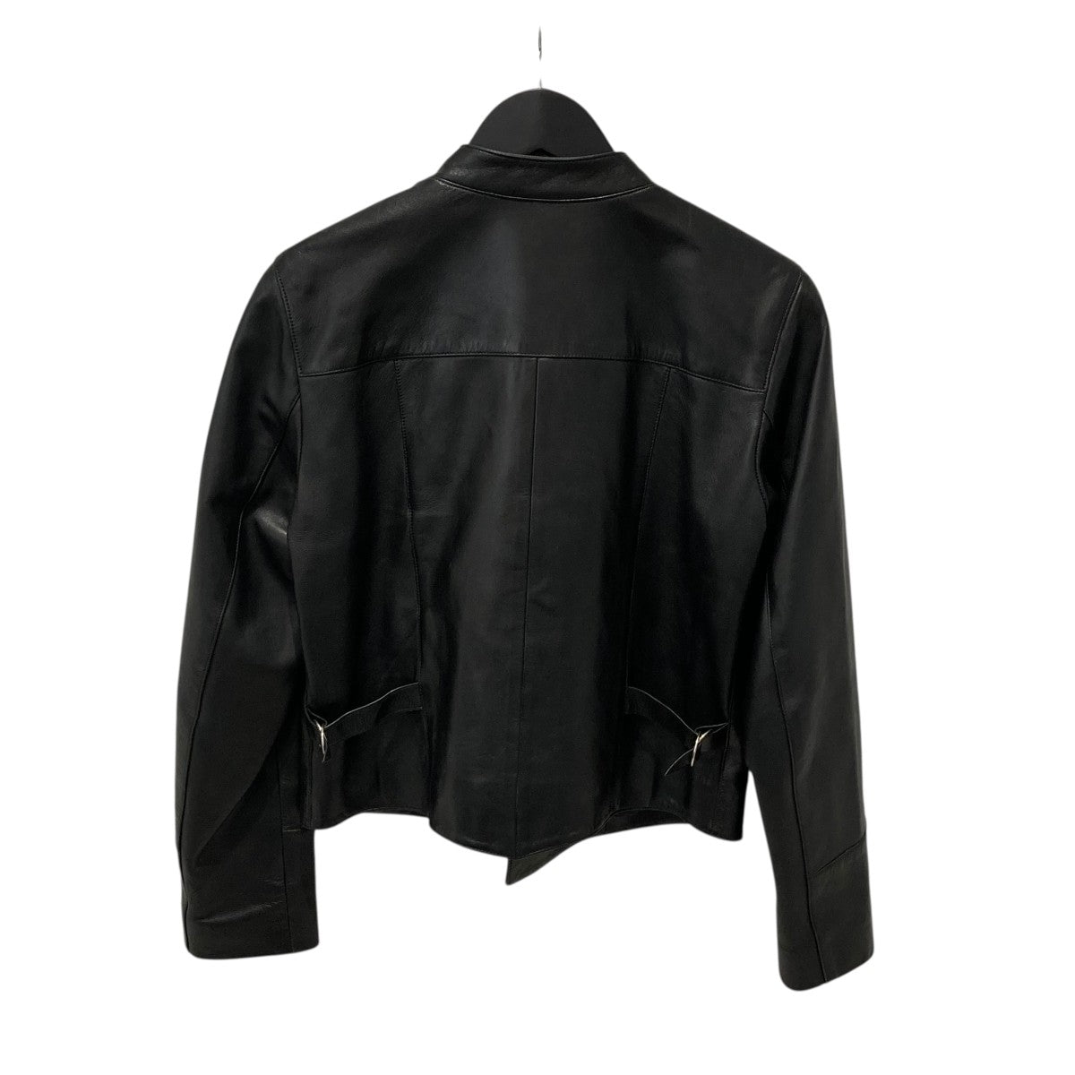 agnes b(アニエスベー) スナップボタンノーカラーレザー