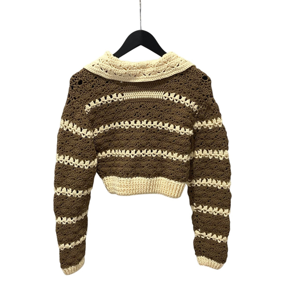 NKNIT(ンニット) crochet KNIT zip cardiganジップニットn25ss-069