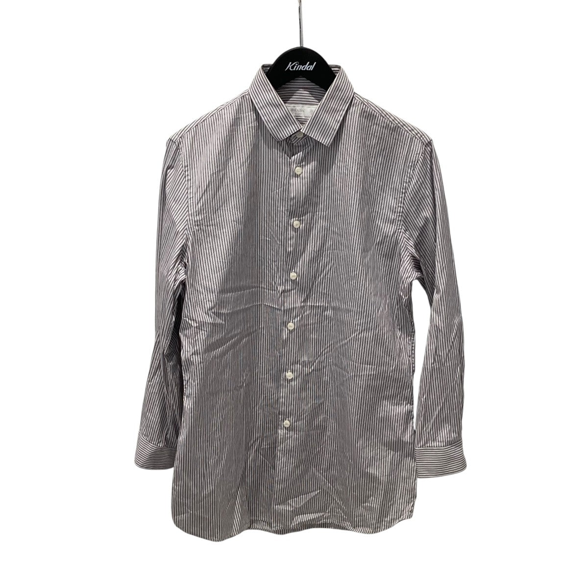 PRADA(プラダ) ストライプ長袖シャツucm595 ucm595 ブルー×レッド