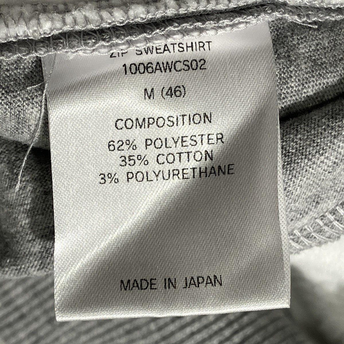 ZIP SWEATSHIRTハーフジップスウェット1006AWCS02
