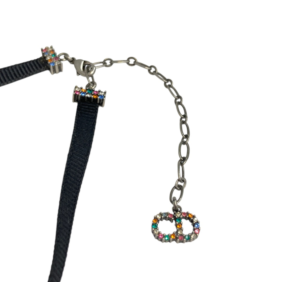 Christian Dior ラインストーン付きロゴチョーカー 古着・中古-4枚目のアイテム画像