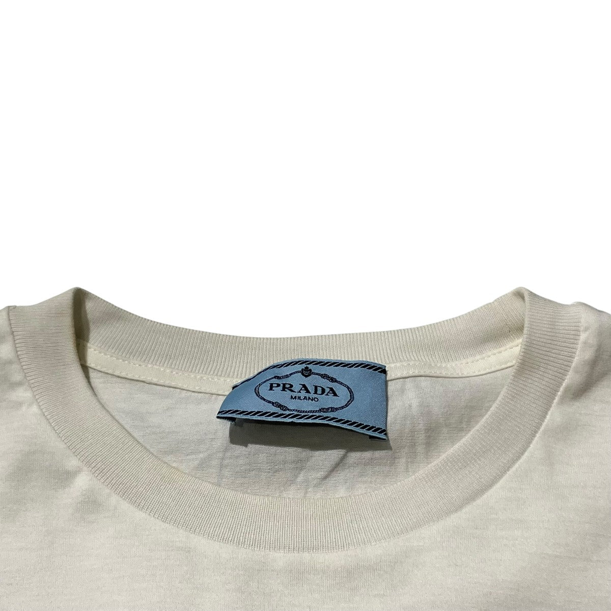PRADA(プラダ) 19SSフラワーモチーフ フ半袖カットソー ホワイト
