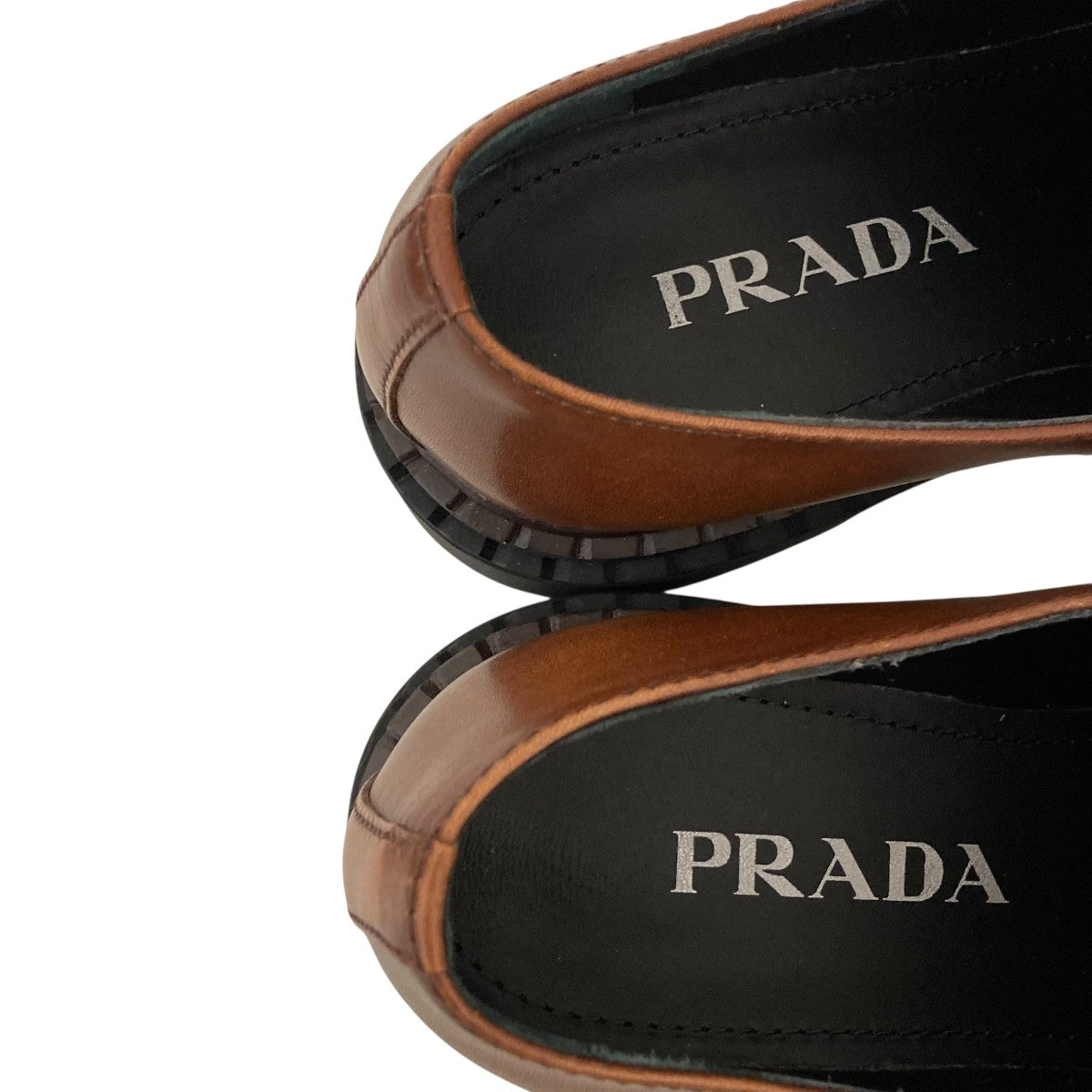 PRADA ブラッシュドレザーローファー 古着・中古-4枚目のアイテム画像