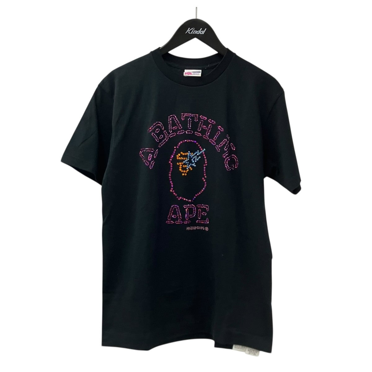 BAPE BY A BATHING APE スワロフスキーカレッジロゴTシャツTシャツ 古着・中古-1枚目のアイテム画像