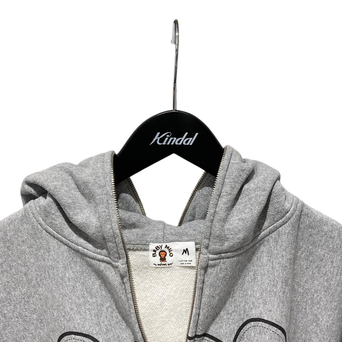 A BATHING APE×KAWS 00s MILOフルジップパーカー グレー サイズ