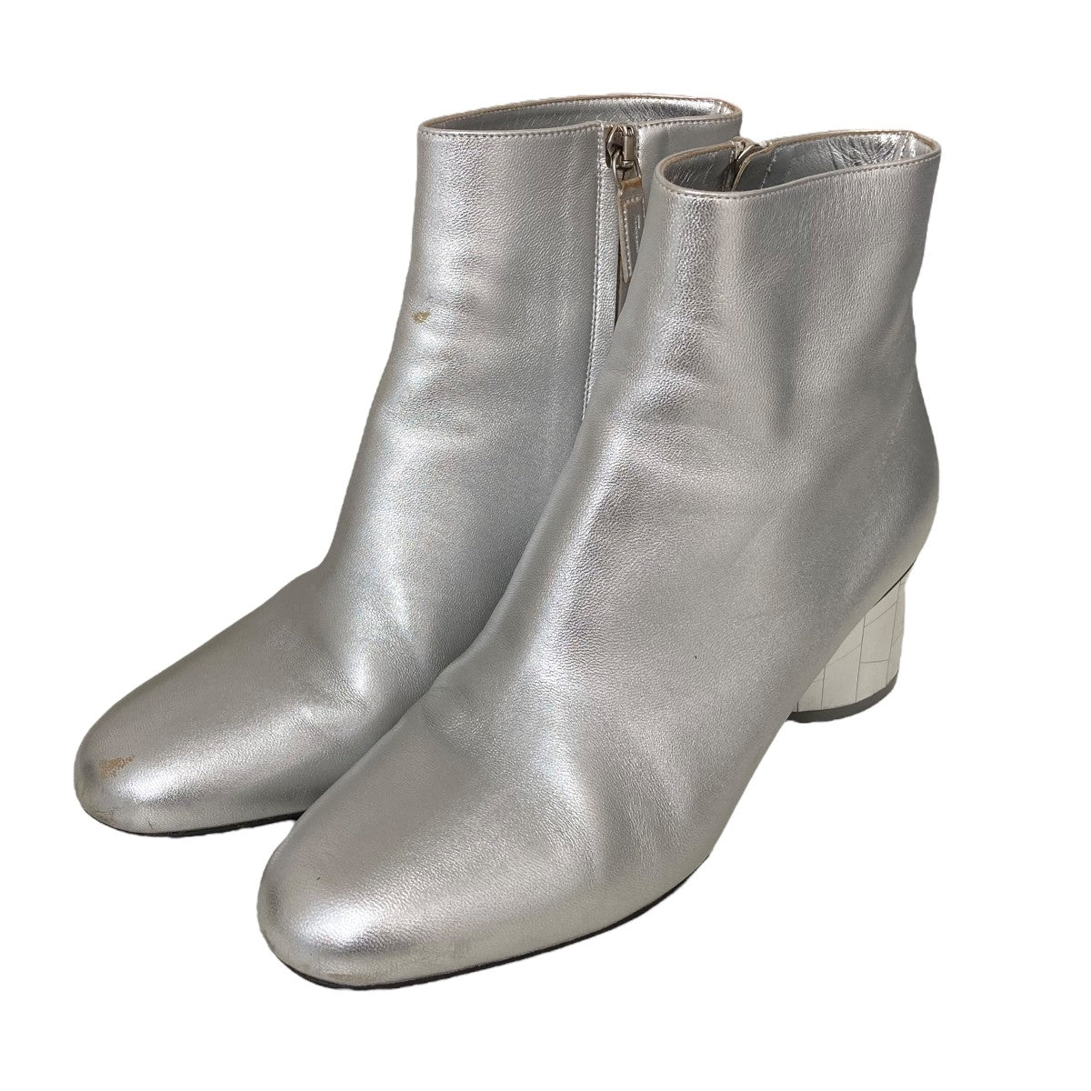 Salvatore Ferragamo Florrieミラーショートブーツ 古着・中古-1枚目のアイテム画像