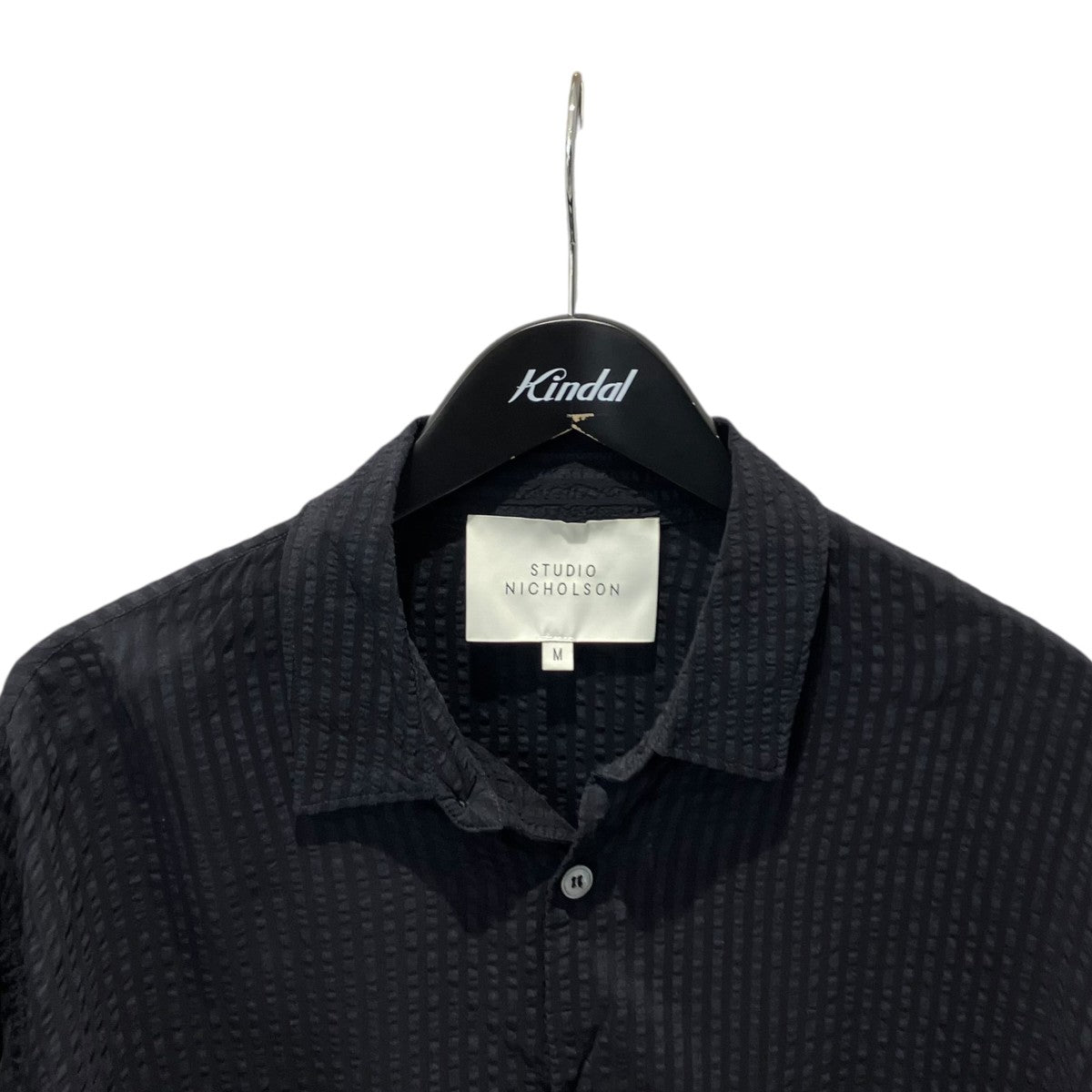 STUDIO NICHOLSON Hans Seersucker Stripe Shirt半袖シャツ51-10-821005 古着・中古-3枚目のアイテム画像