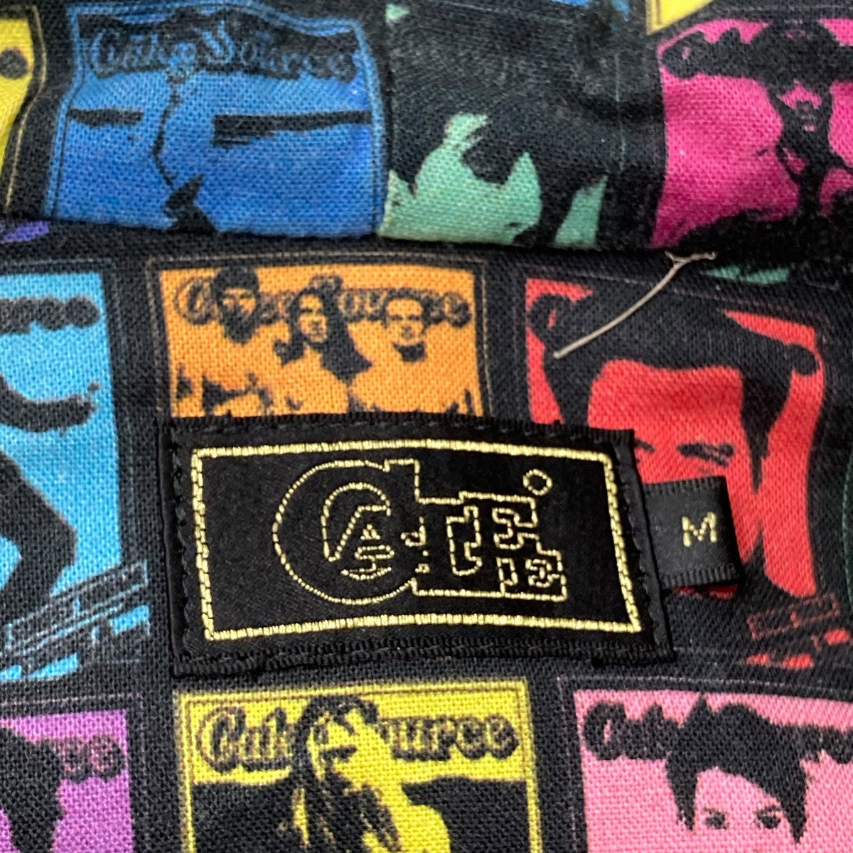 CALEE ベージュ XL シャツ ストライプ CALEE ストライプ柄シャツ M