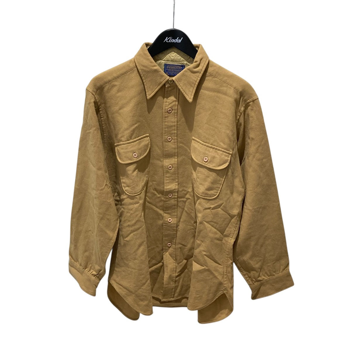 70s USA製 無地ウールシャツ