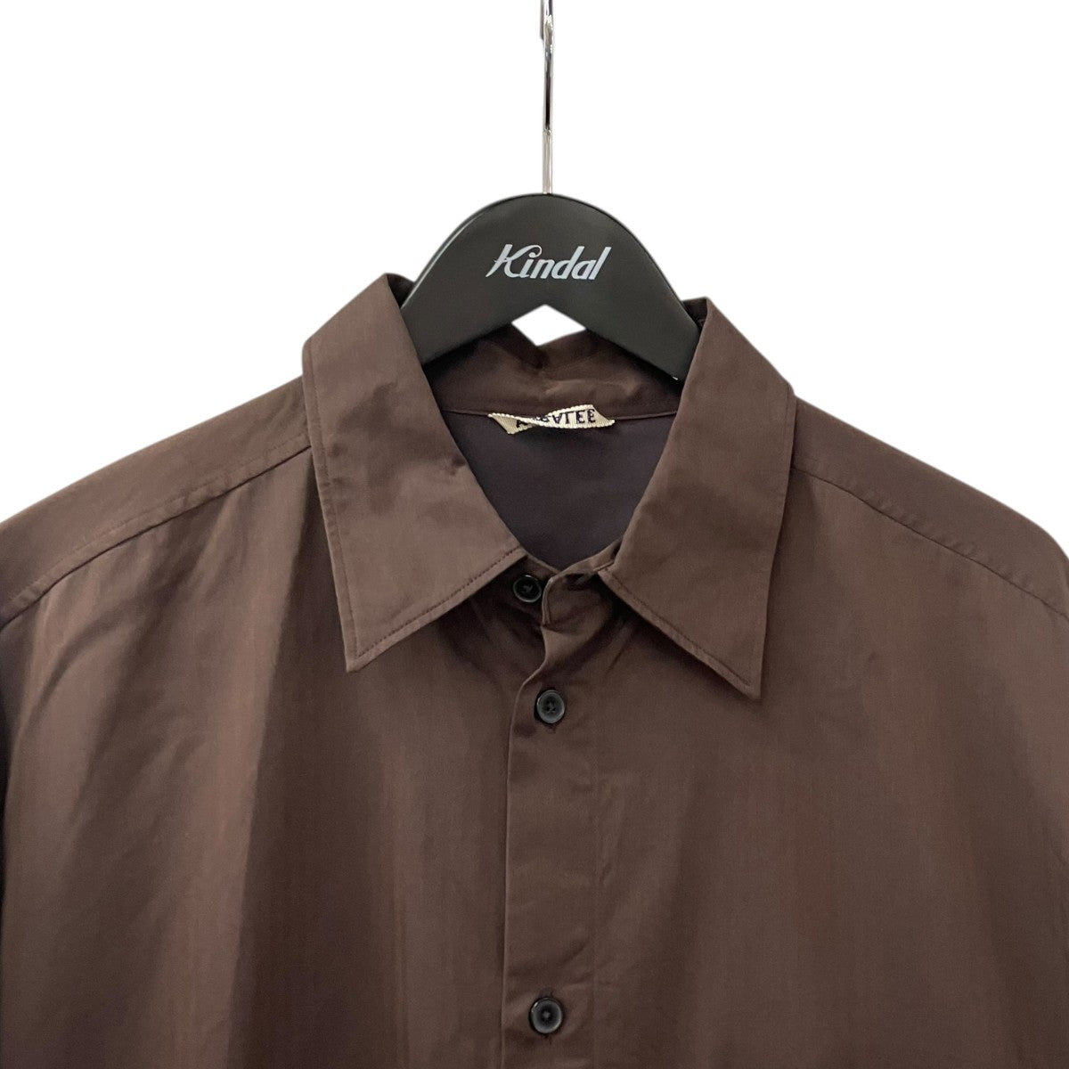 AURALEE A22SS02FH WASHED FINX HERRINGBONE HALF SLEEVED SHIRTS半袖シャツ 古着・中古-3枚目のアイテム画像