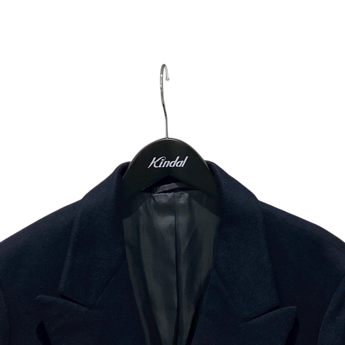 HERMES(エルメス) CASHMERE NAVY BLUE CASHMERE COATチェスターコート