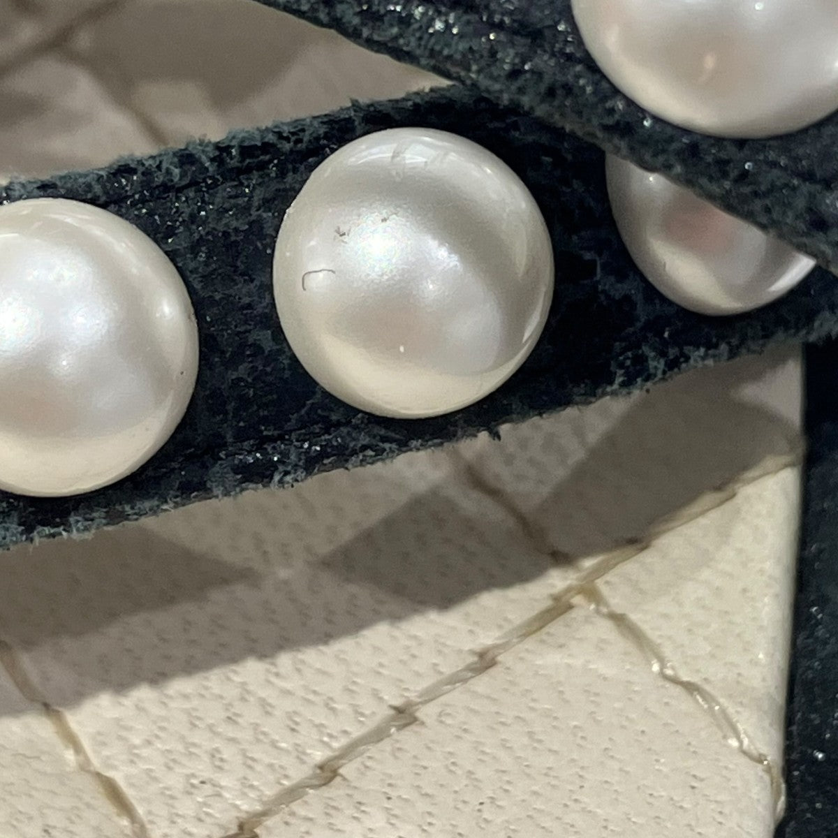 CHANEL フェイクパールストラップ フラットサンダルサンダル 古着・中古-10枚目のアイテム画像