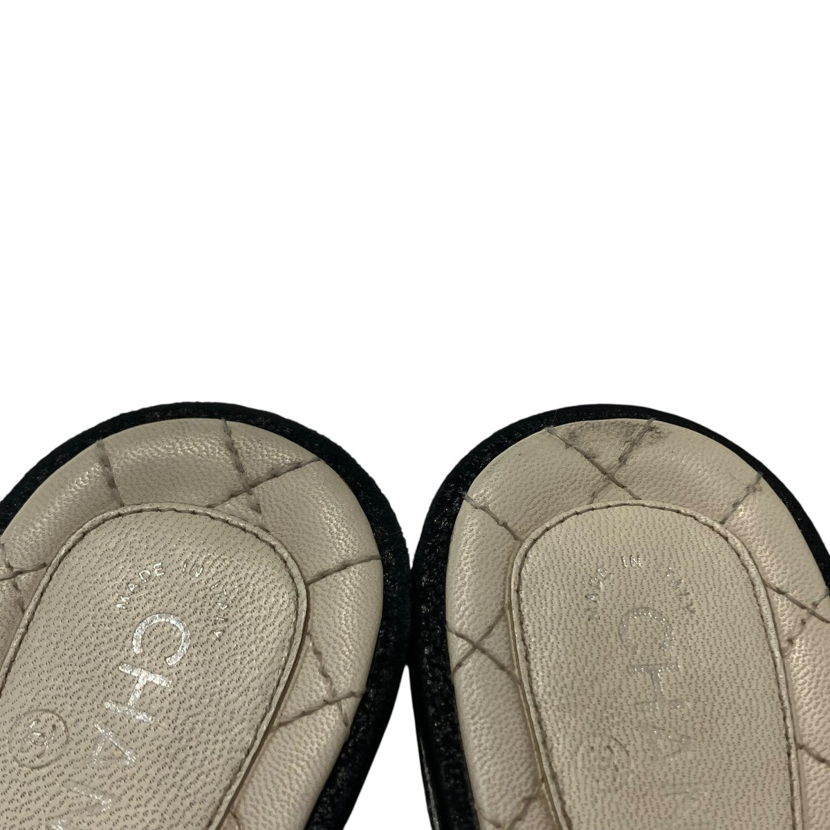 CHANEL フェイクパールストラップ フラットサンダルサンダル 古着・中古-4枚目のアイテム画像