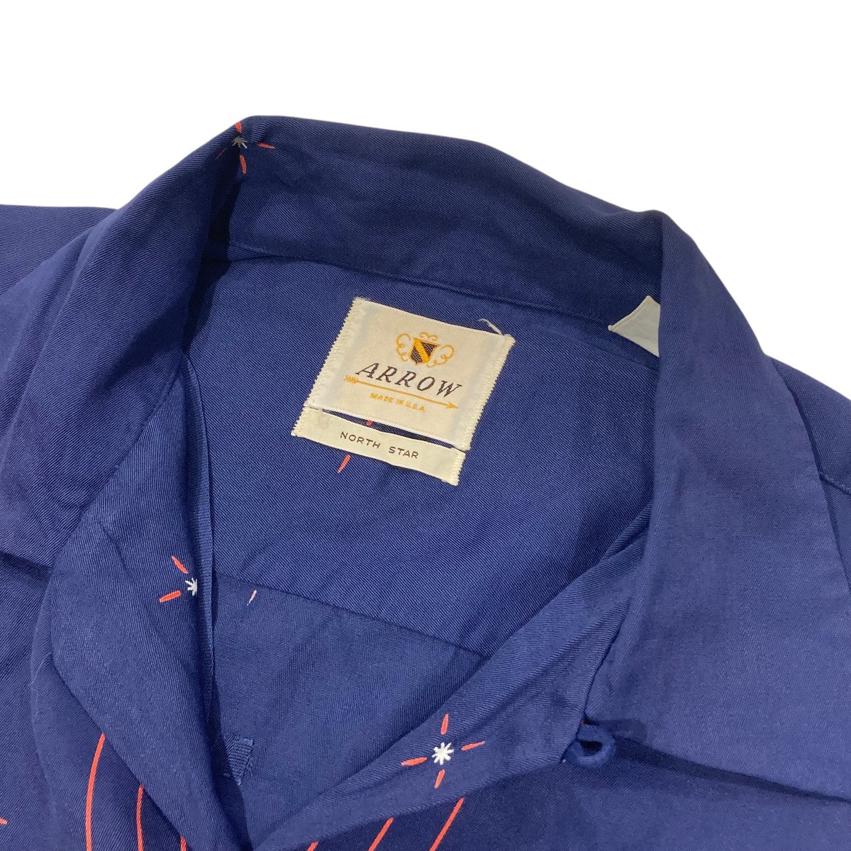 ARROW 50s レーヨンギャバジン NORTH STAR長袖シャツ 古着・中古-5枚目のアイテム画像